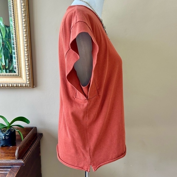 Rag & Bone Ryder Muscle T-Shirt Tee Tank Paprika Brick Red Size Medium - Picture 11 of 14